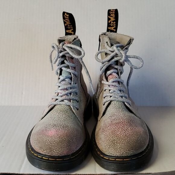 Dr Martens Pascal Boots Doc's DM's Doc Marten's Iridescent GIRLS Youth Kids 2 - Picture 2 of 12
